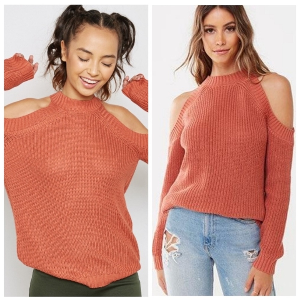 Knit Cold shoulder sweater
